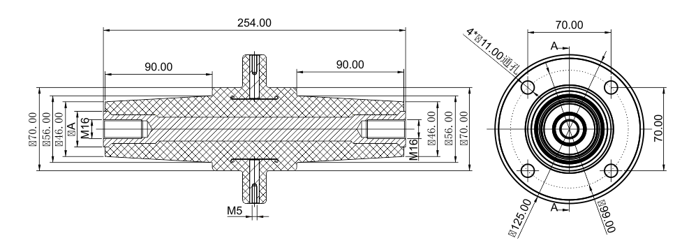 254 bushing size