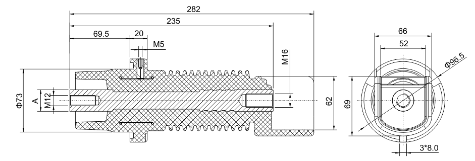 235 bushing size