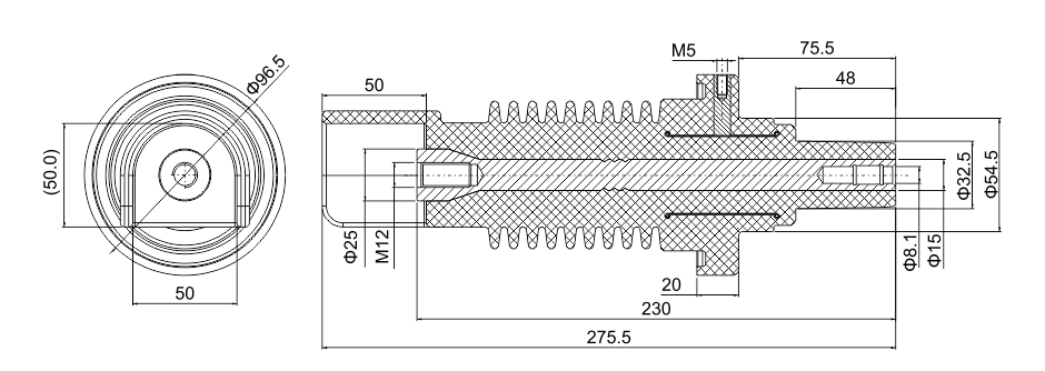 230 bushing size
