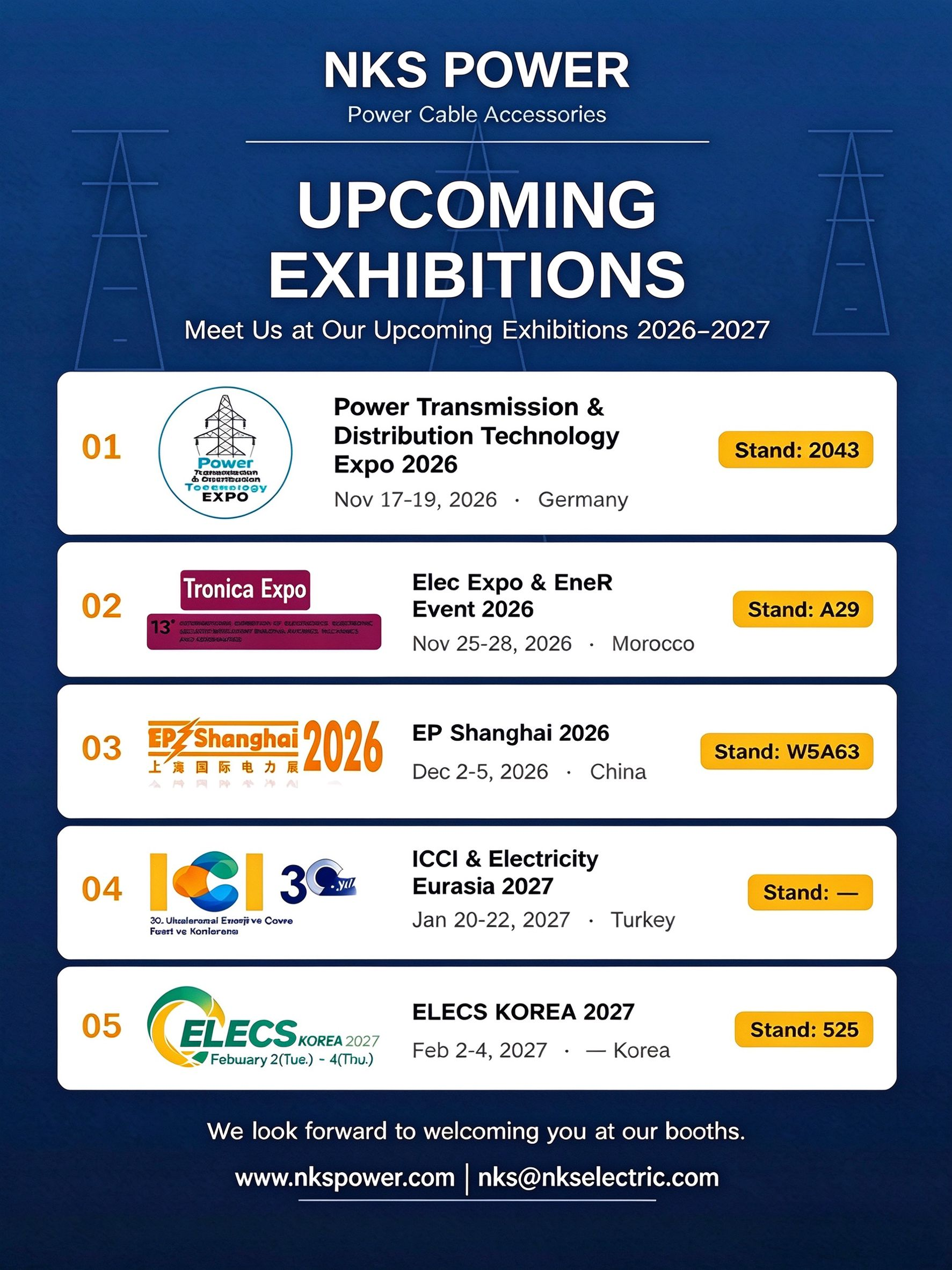 JOIN NKS POWER ON OUR 2026–2027 GLOBAL EXHIBITION TOUR