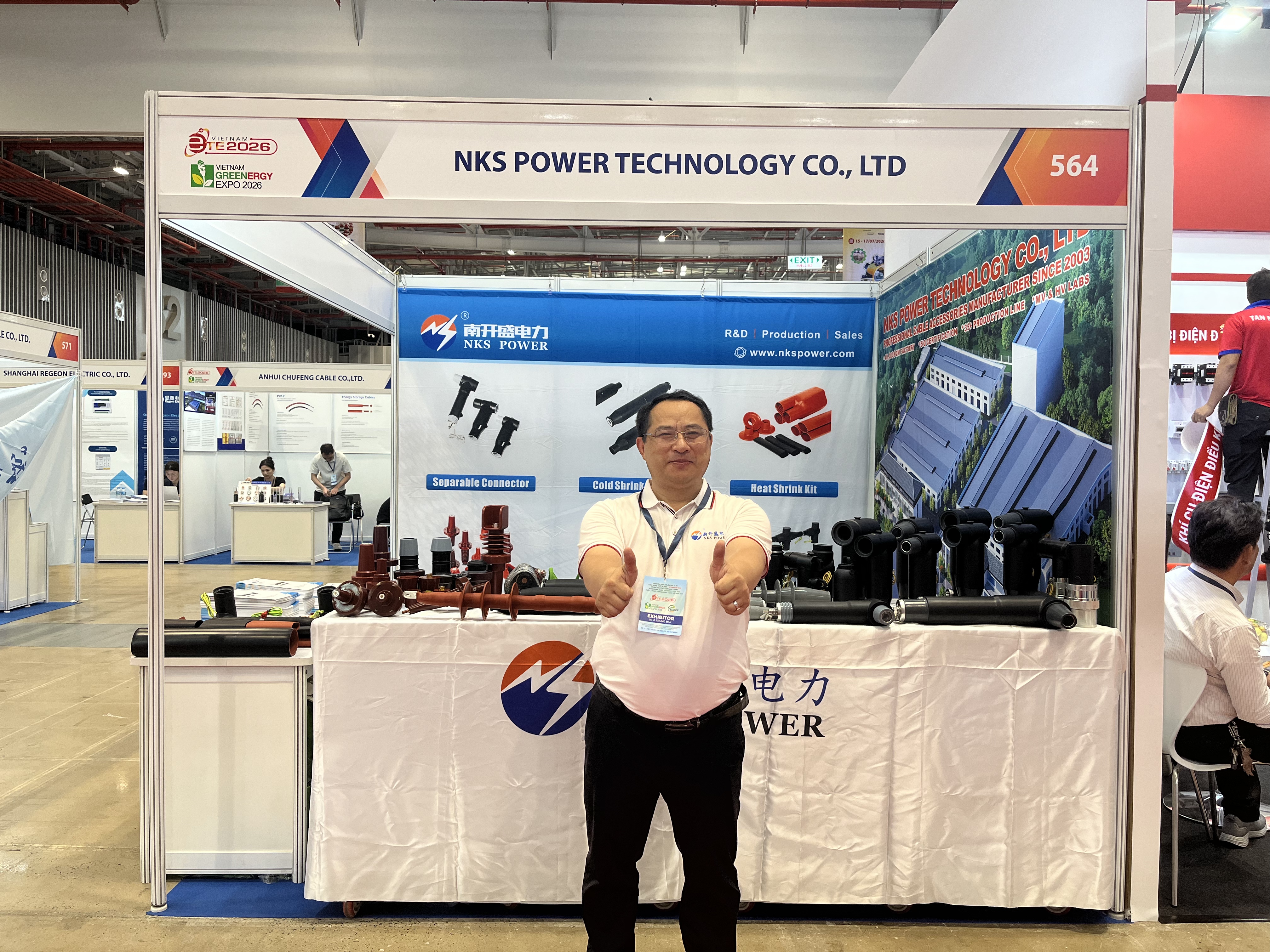 Mr. Yu, General Manager of NKS Power, at our exhibition booth